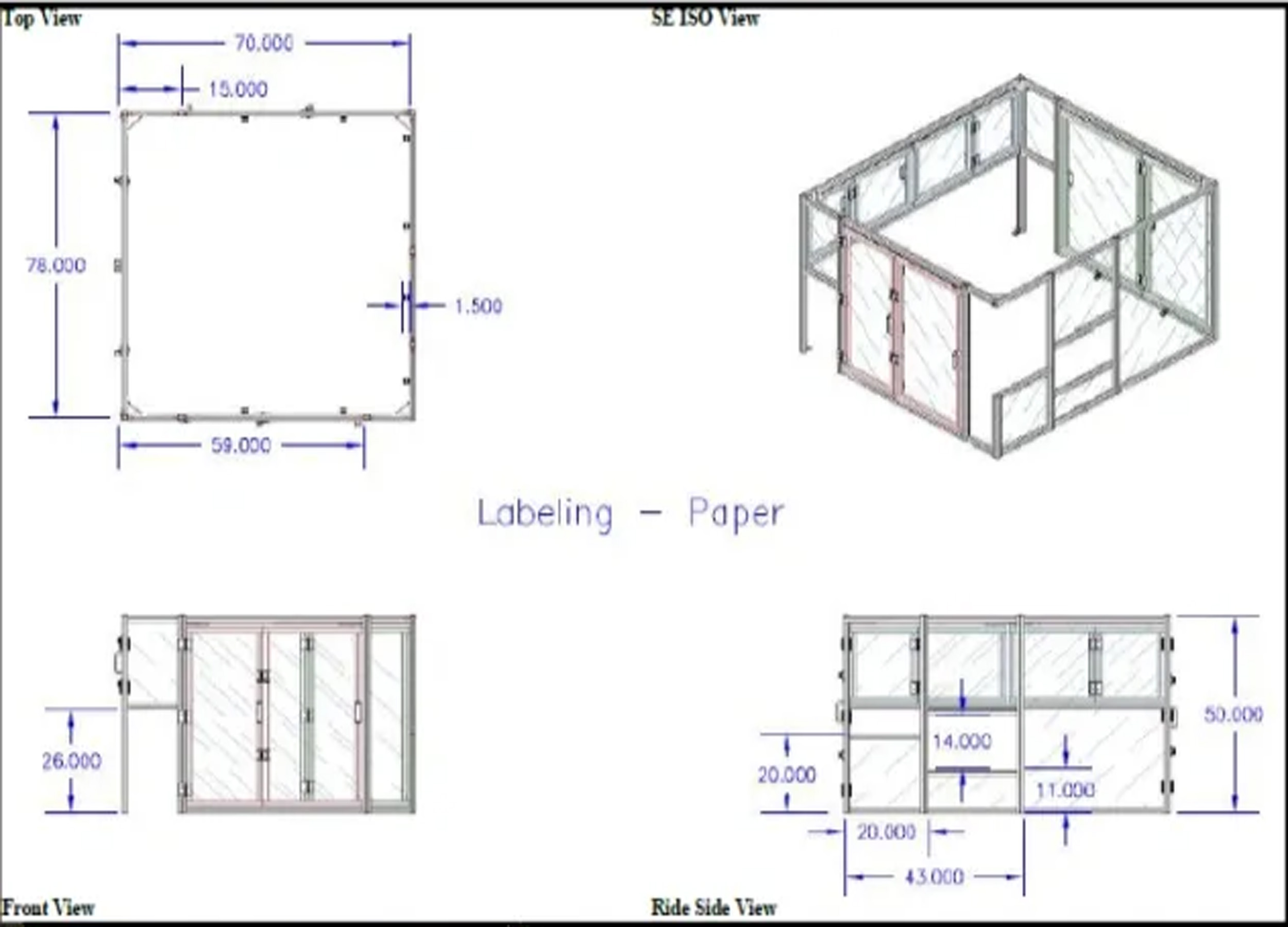 3D CAD Drawing of a Machine Guarding Design