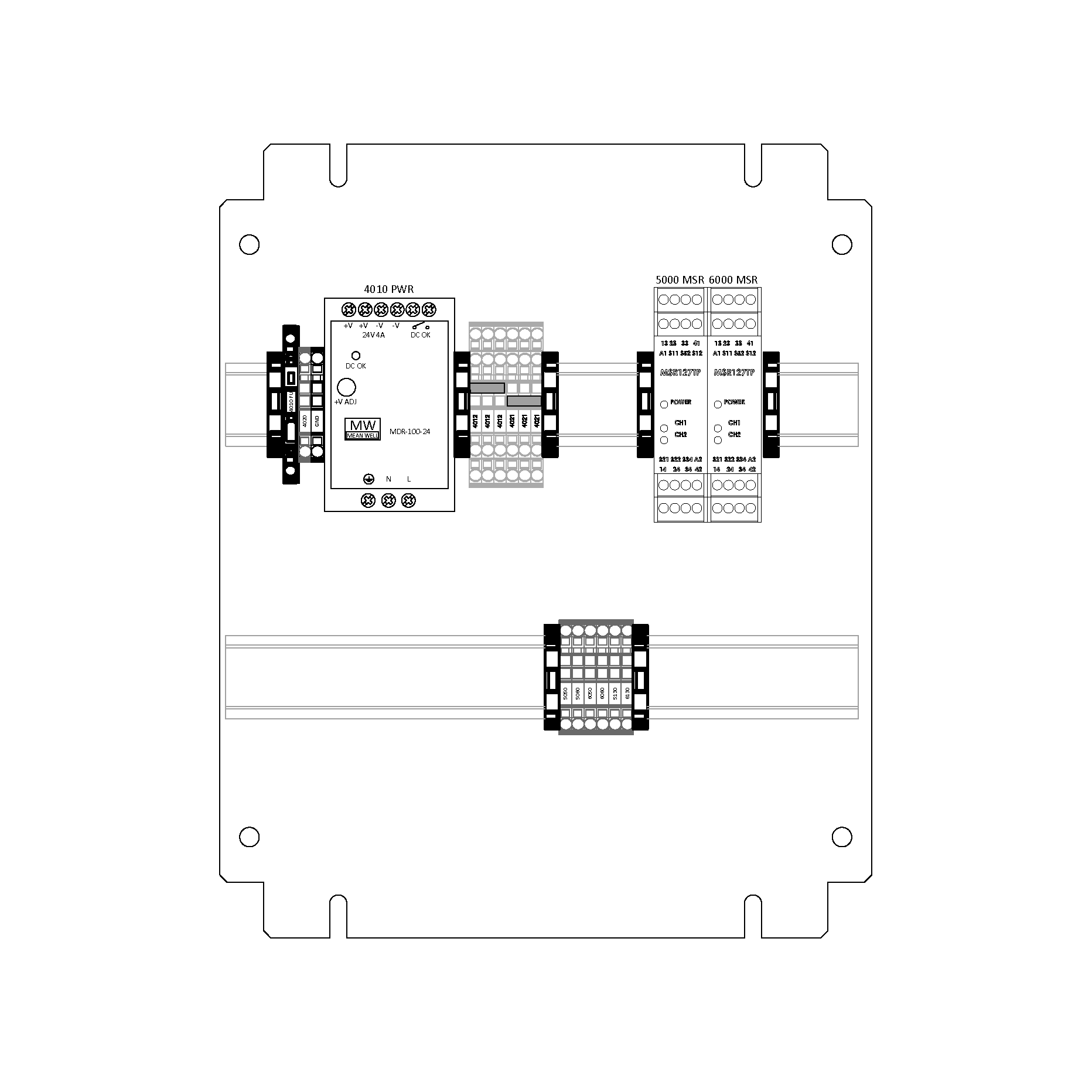 Drawing of Control Panel Layout