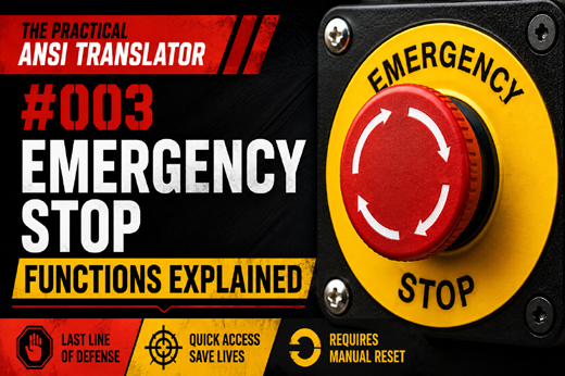 ANSI Translator #003: Emergency Stop Functions Explained
