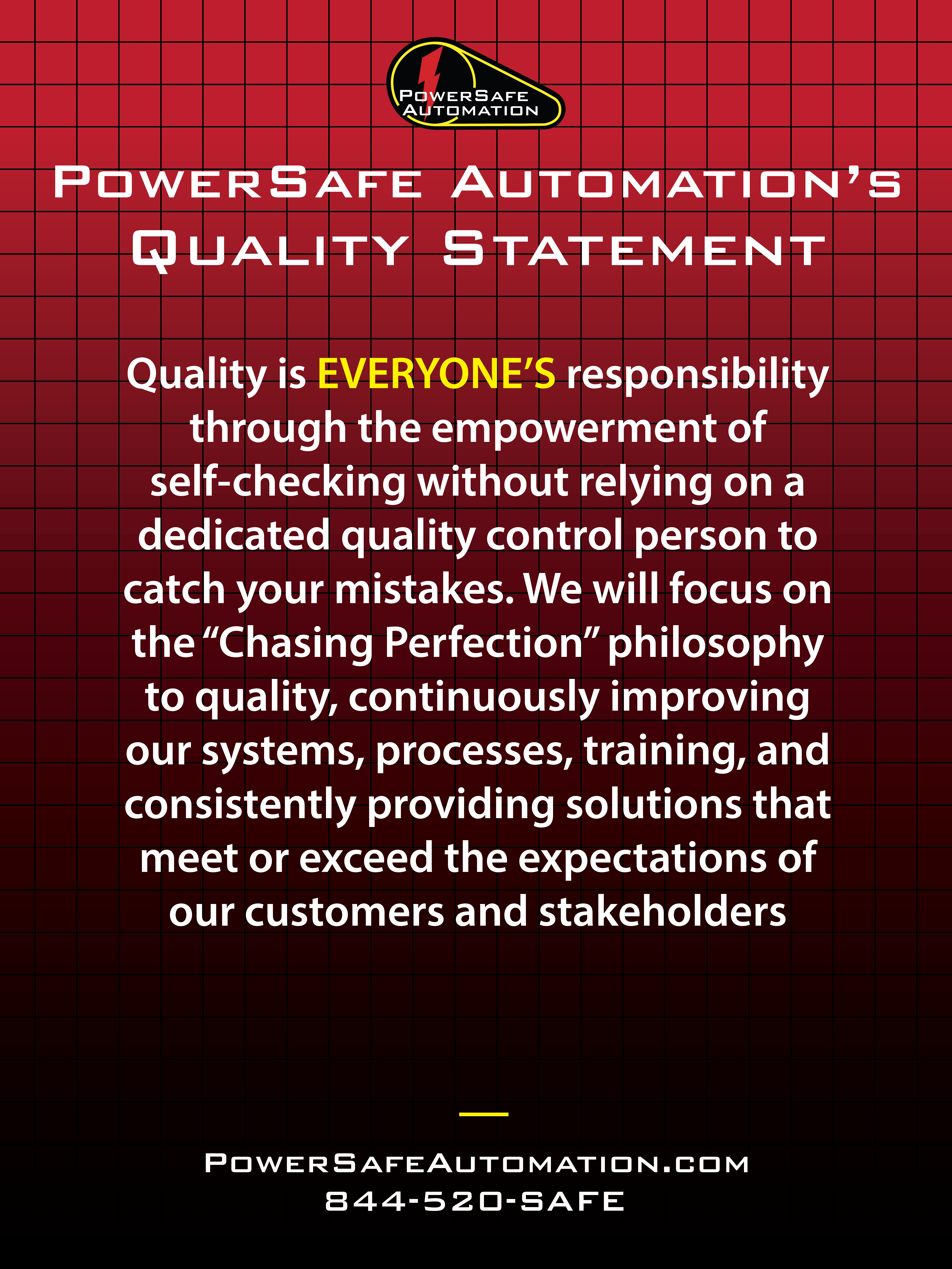 PowerSafe Automations Quality Statement