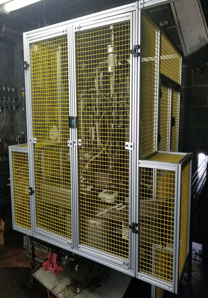 Safety Yellow Wire Mesh Machine Enclosure