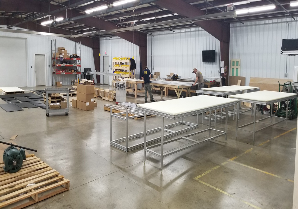 Assembled Workstation with T-Slot Aluminum