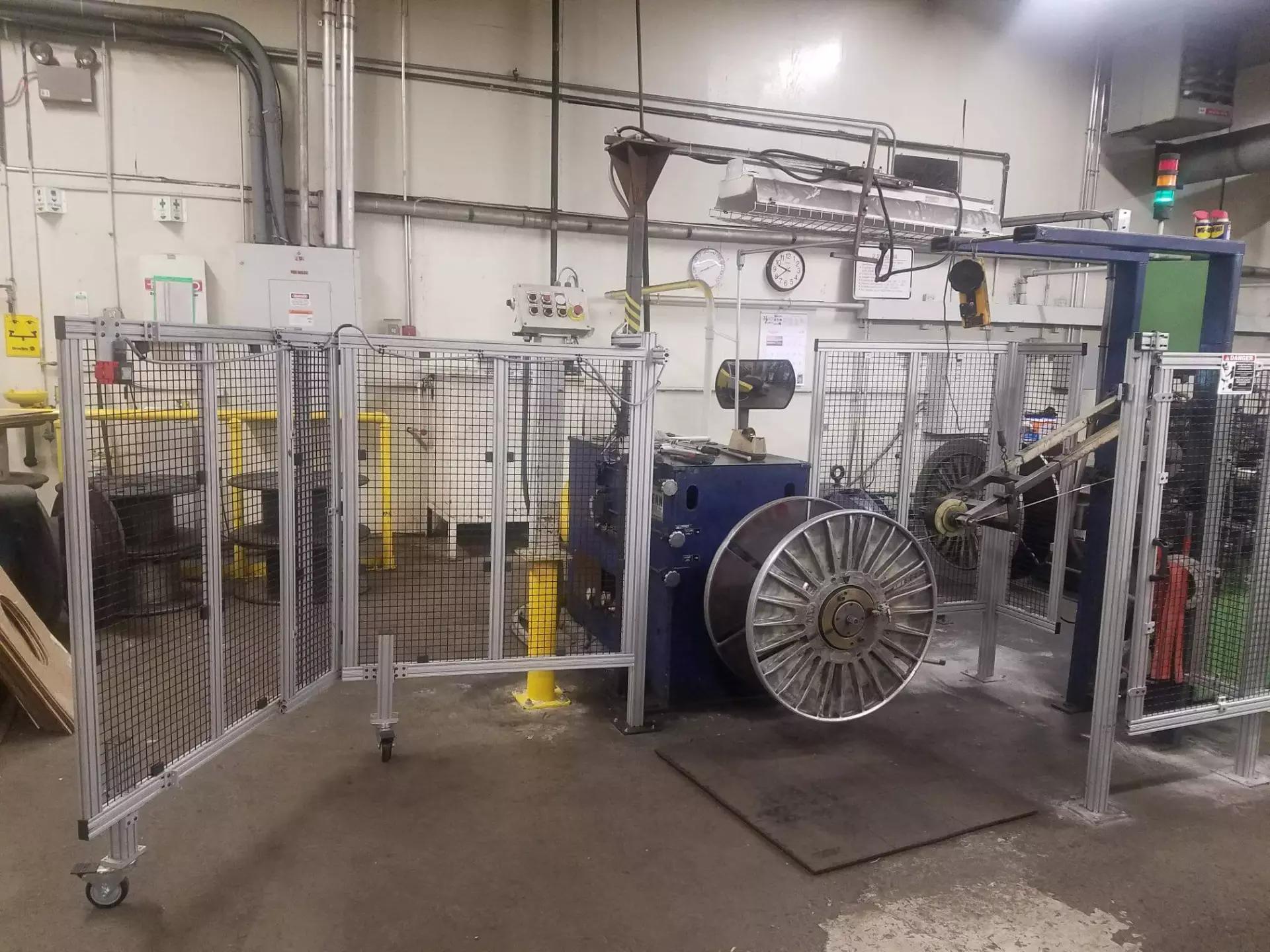 Coil feeder machine guarding Coil feeder machine guarding