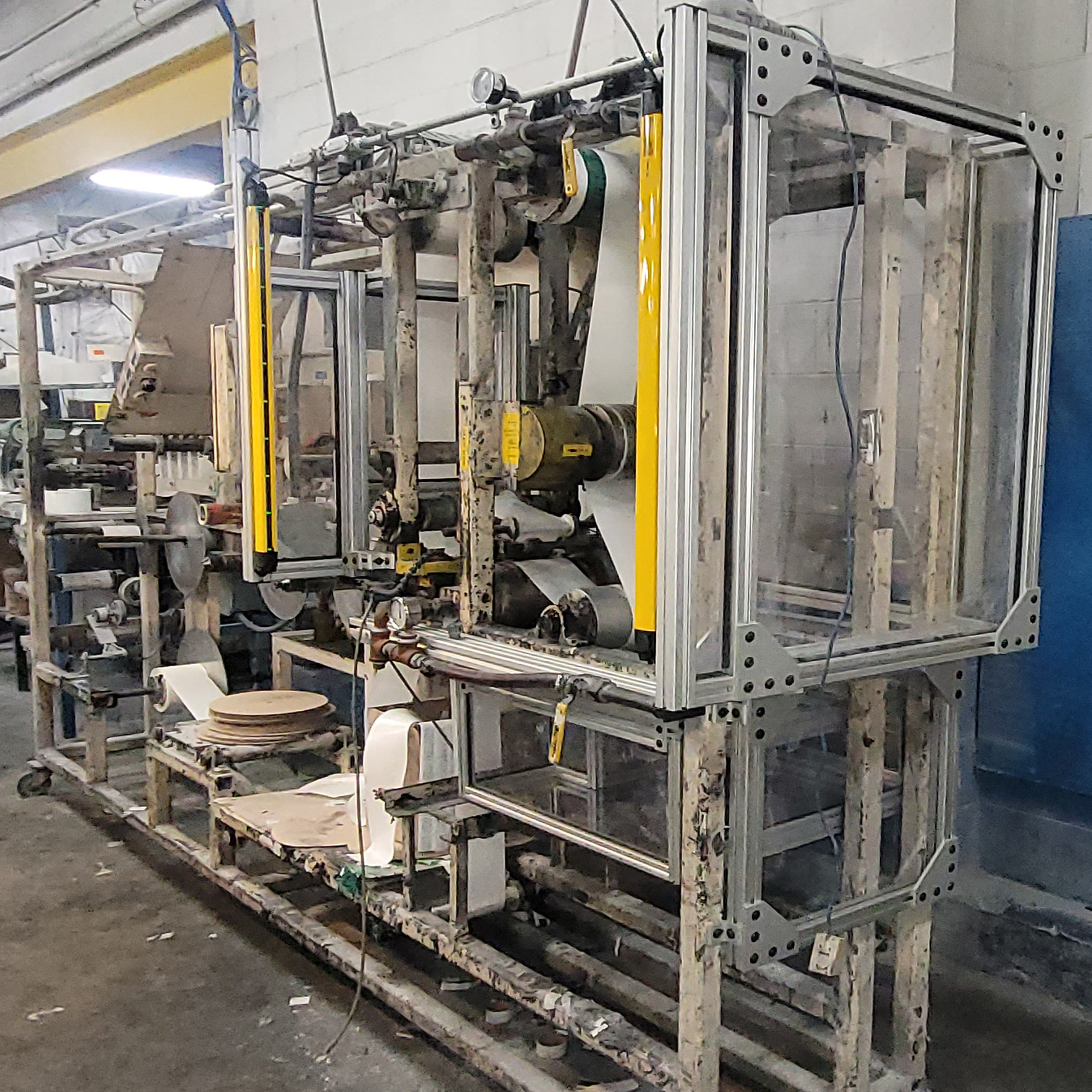 Die cutter guarding with light curtains