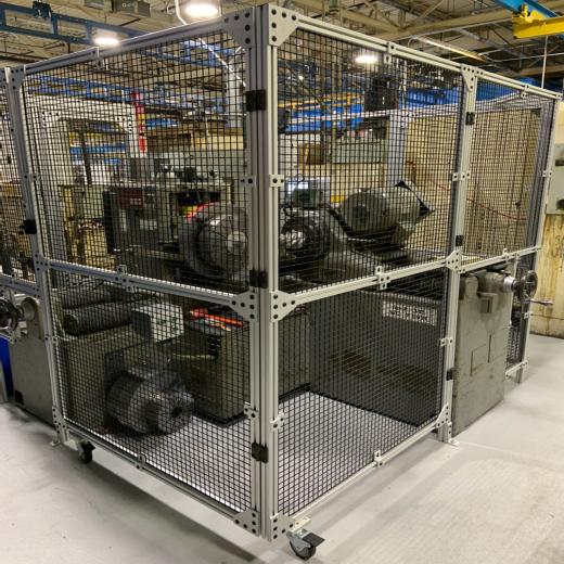 Dual head gear hobber perimeter cage