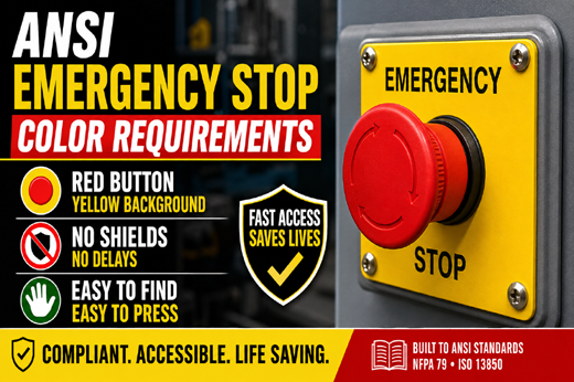 Guide: ANSI Emergency Stop Color Requirements