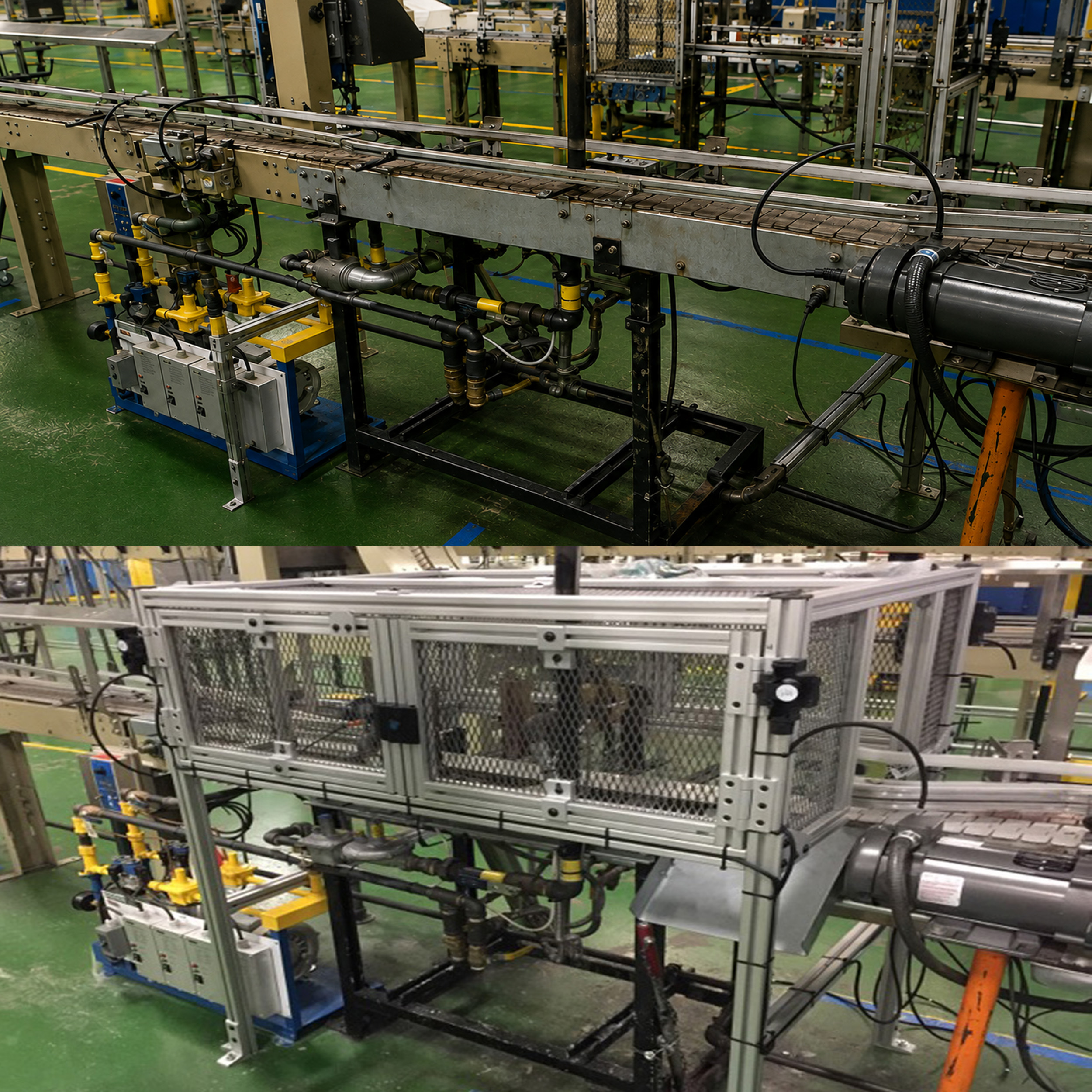 Flame Treating Conveyor System Guarding