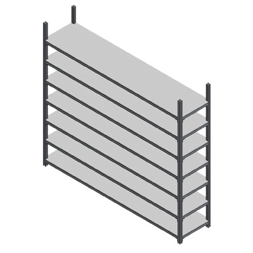 Modular racks for gravity flow racks, FIFO rack systems, and lean material flow