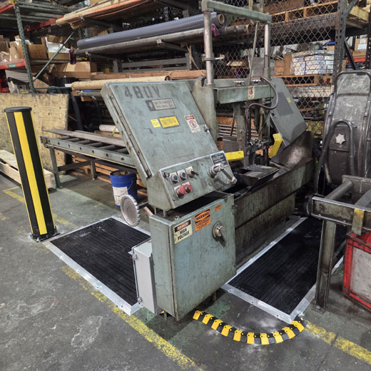 Bandsaw Guarding with Safety Mat