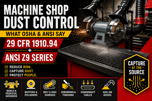Machine Shop Dust Control: What OSHA and ANSI Says