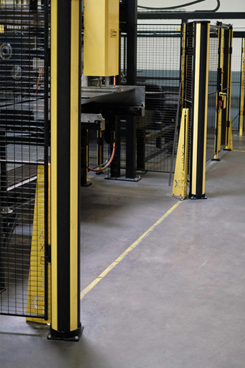 Palletizing area of a corrugating area