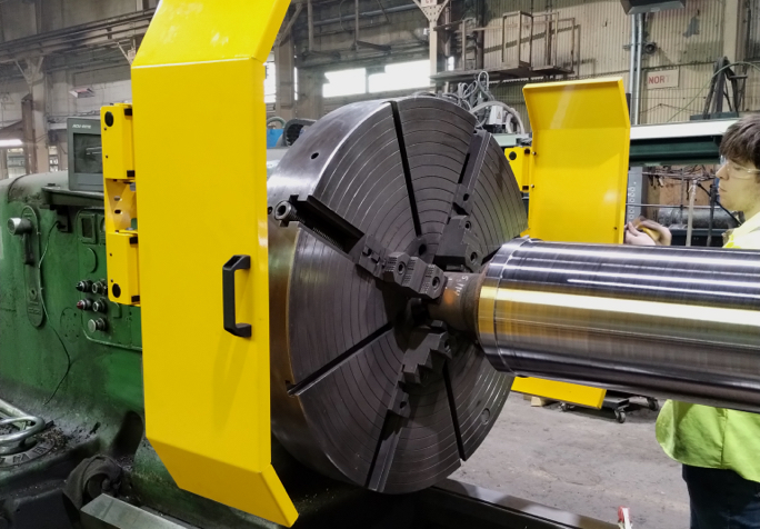 Large lathe safety shields 