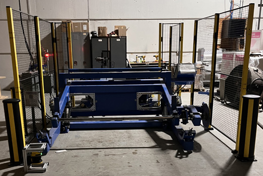 Cable reeler with perimeter guarding and laser scanner floor protection