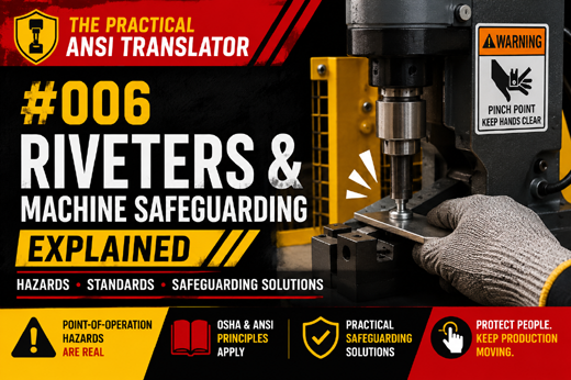 ANSI Translator #006: Riveters & Machine Safeguarding Explained