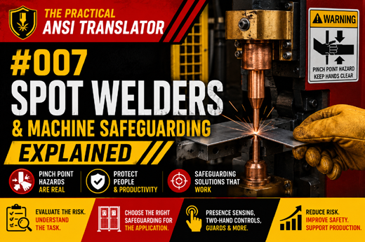 ANSI Translator #007: Spot Welders & Machine Safeguarding Explained