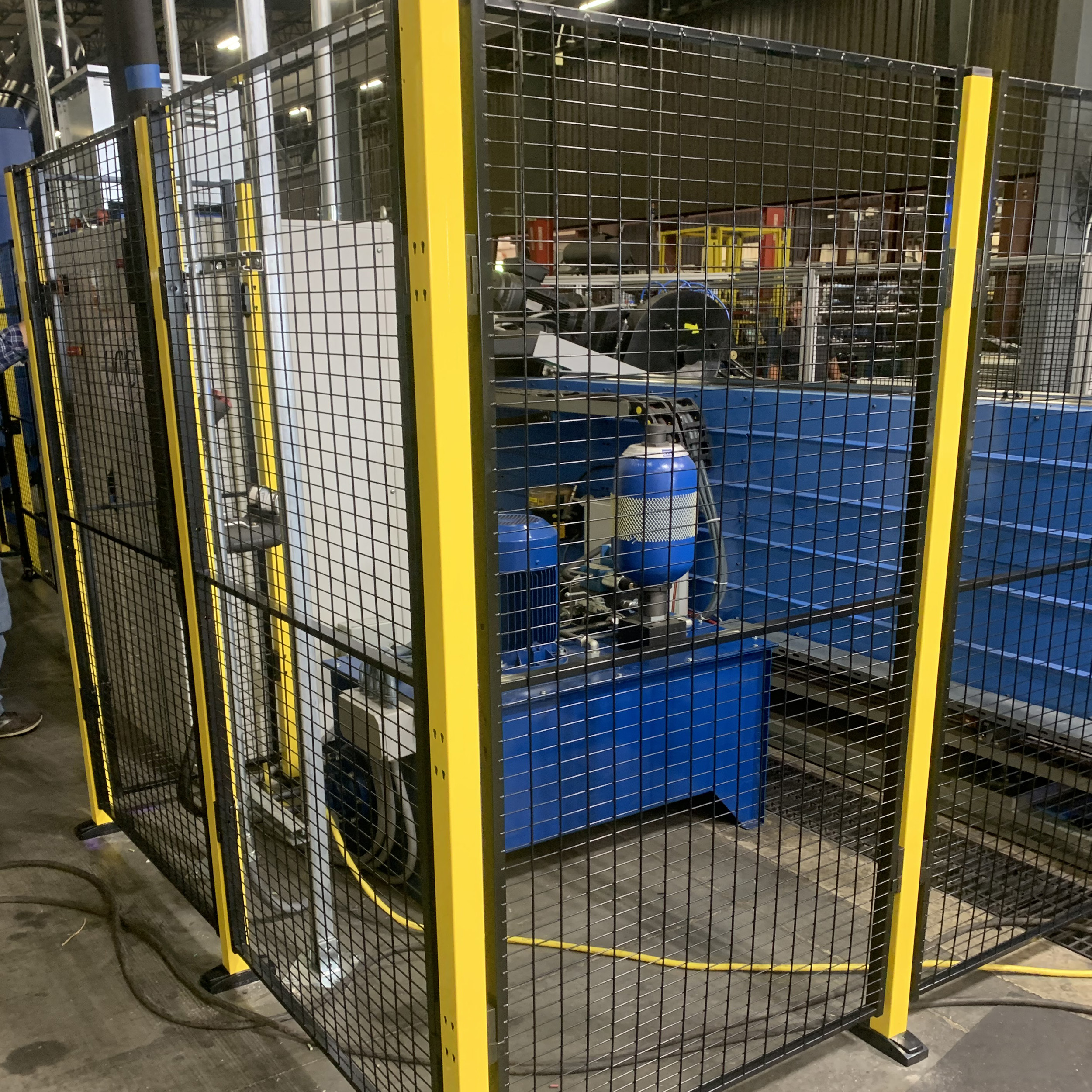 Steel forming machine access guarding