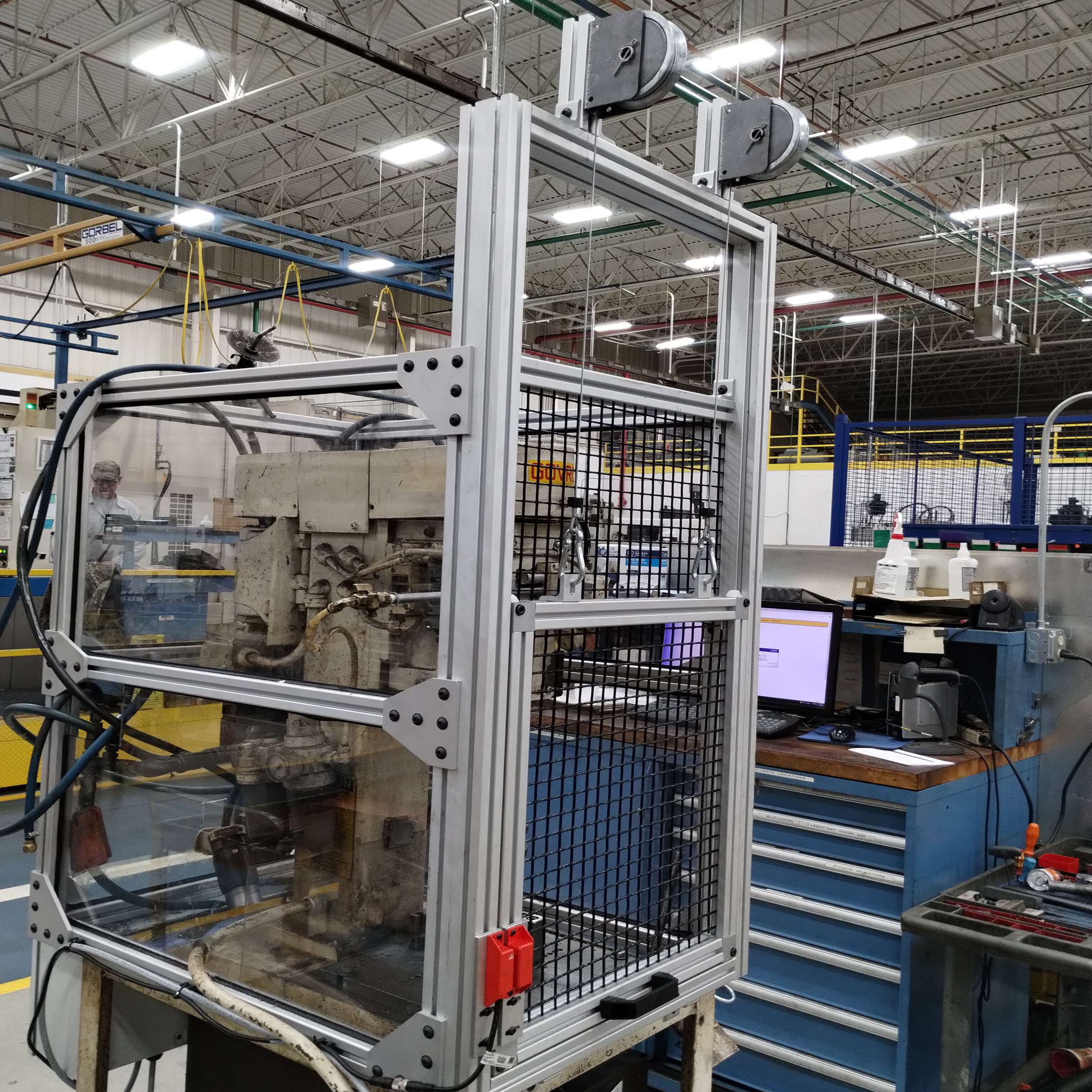 Test machine safety enclosure