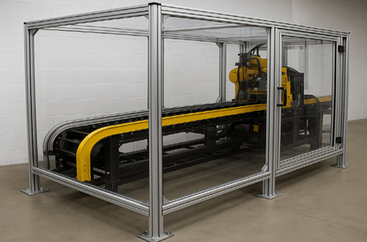 Tunnel guard with conveyors